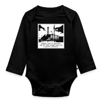 Genetic deformity Chernobyl Geschenk Radiation - Baby Bio-Langarm-Body - Schwarz - Vorne