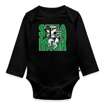 Steiamoak Geschenk Steiermark Wappen Steirer - Baby Bio-Langarm-Body - Schwarz - Vorne