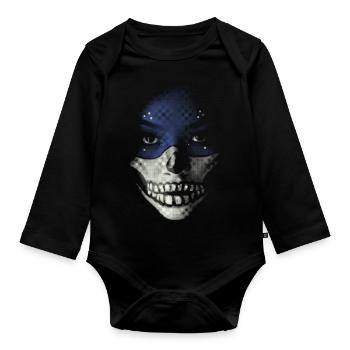 Face painting - Baby Bio-Langarm-Body - Schwarz - Vorne
