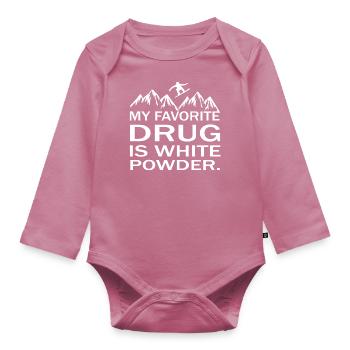 Snowboard Snowboarder - Body Bébé bio manches longues - mauve - Devant