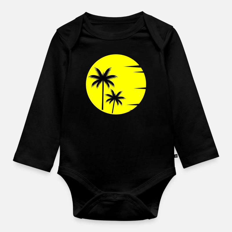 sunset - Baby Bio-Langarm-Body - Schwarz