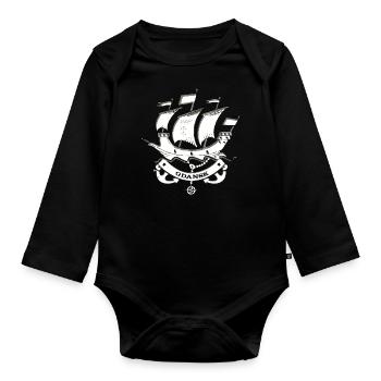 Danzig Polen - Baby Bio-Langarm-Body - Schwarz - Vorne