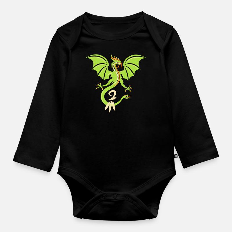 BASLER BASILISK mit BASLER STAB - Baby Bio-Langarm-Body - Schwarz