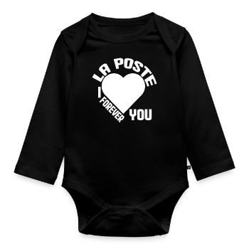 the post Ich liebe dich für immer - Baby Bio-Langarm-Body - Schwarz - Vorne