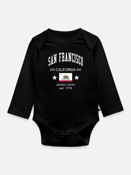 San Francisco - Body Bébé bio manches longues - noir