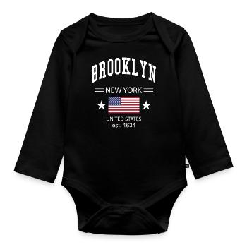 Brooklyn - Baby Bio-Langarm-Body - Schwarz - Vorne