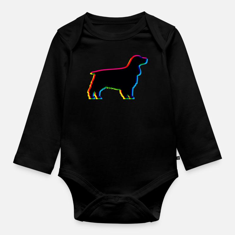 CMJN Deutsch Cocker Épagneul - Body Bébé bio manches longues - noir