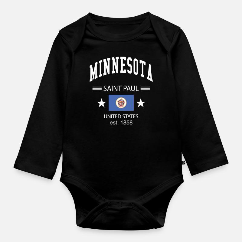 Minnesota - Body Bébé bio manches longues - noir