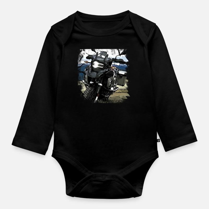 Affiche Moto GS - Body Bébé bio manches longues - noir