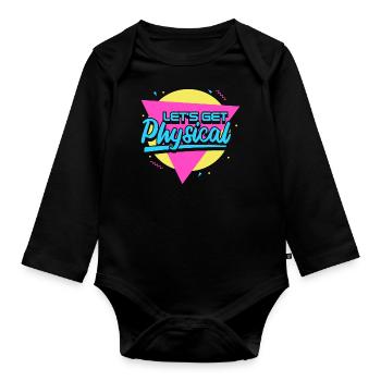 Lets Get Physical - Baby Bio-Langarm-Body - Schwarz - Vorne