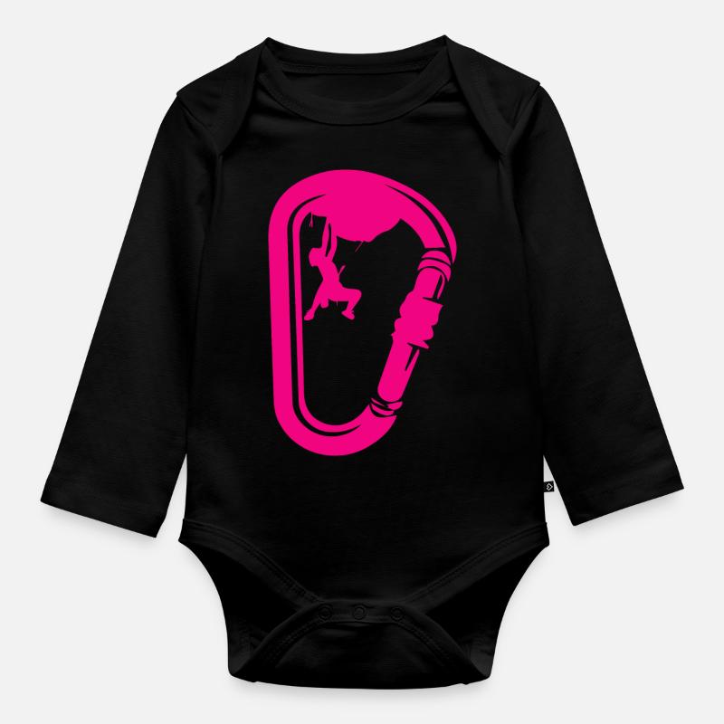 Escalade de bloc - Body Bébé bio manches longues - noir