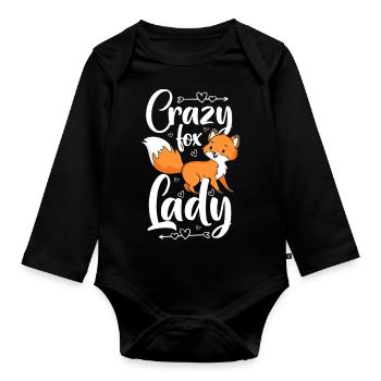 Fuchs Füchse - Baby Bio-Langarm-Body - Schwarz - Vorne