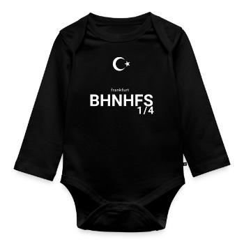 Chemise Signature Frankfurt Bahnhofsviertel - Body Bébé bio manches longues - noir - Devant