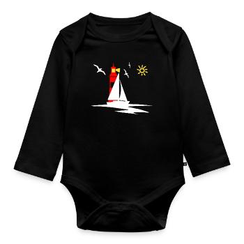 Sail - Organic Longsleeve Baby Bodysuit - black - Front