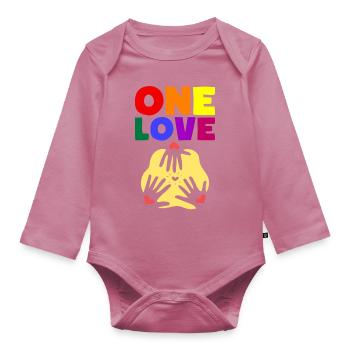 One Love - Baby Bio-Langarm-Body - Mauve - Vorne