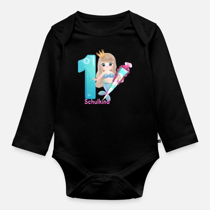 Schulkind - Baby Bio-Langarm-Body - Schwarz