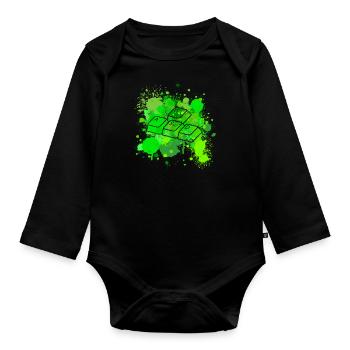 WASD - Baby Bio-Langarm-Body - Schwarz - Vorne
