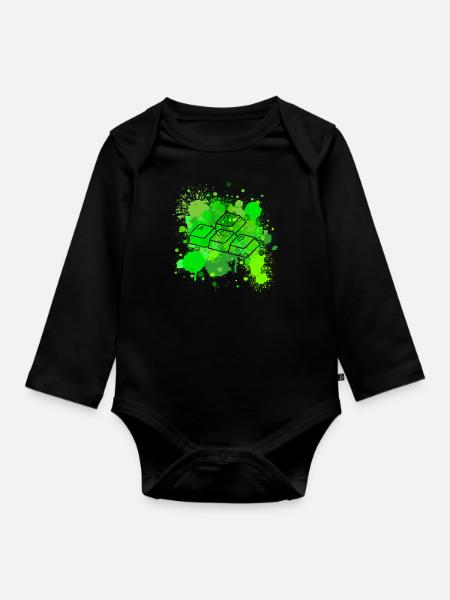 WASD - Baby Bio-Langarm-Body - Schwarz
