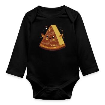 gâteau breton - Body Bébé bio manches longues - noir - Devant
