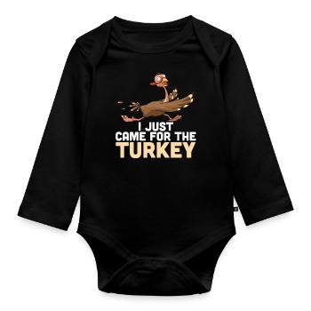 I Just Came For The - Organic Longsleeve Baby Bodysuit - black - Front