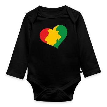 Juneteenth Day 1865, Freedom Day America African - Organic Longsleeve Baby Bodysuit - black - Front