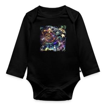 The Universe Machine - Organic Longsleeve Baby Bodysuit - black - Front