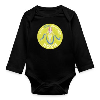Just the average doxie. - Organic Longsleeve Baby Bodysuit - black - Front