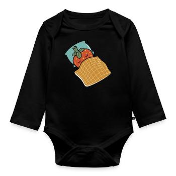 Lazy - Organic Longsleeve Baby Bodysuit - black - Front