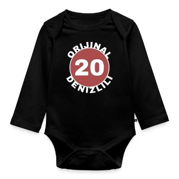 Denizli - Baby Bio-Langarm-Body - Schwarz - Vorne