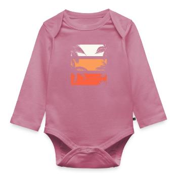 Bright Color Design - Organic Longsleeve Baby Bodysuit - mauve - Front