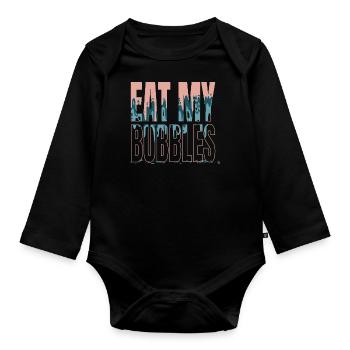 anniversaire maillots de bain déclaration dictons drôles - Body Bébé bio manches longues - noir - Devant