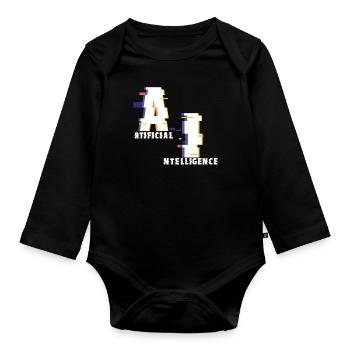 Künstliche Intelligenz - Baby Bio-Langarm-Body - Schwarz - Vorne