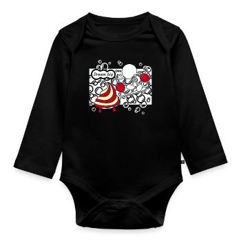 Dream Big Doddle - Organic Longsleeve Baby Bodysuit - black - Front