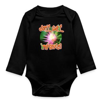 Don't wait improv(e) - Organic Longsleeve Baby Bodysuit - black - Front