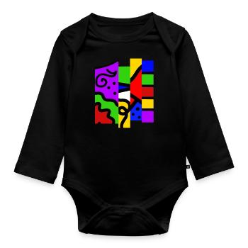Uniq Color Design - Organic Longsleeve Baby Bodysuit - black - Front