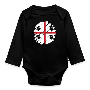 Sardinia Flag Sardinian Flag Sardegna Flag - Organic Longsleeve Baby Bodysuit - black - Front