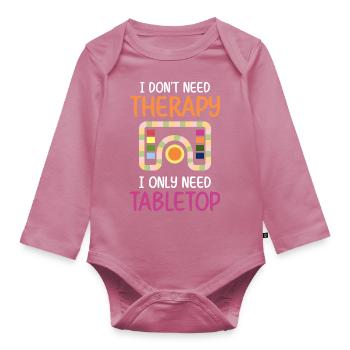 Joueur de plateau de jeu de société Personnage Nerd - Body Bébé bio manches longues - mauve - Devant