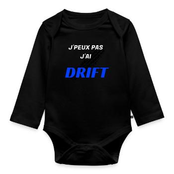 J’peux pas j’ai drift - Body Bébé bio manches longues - noir - Devant