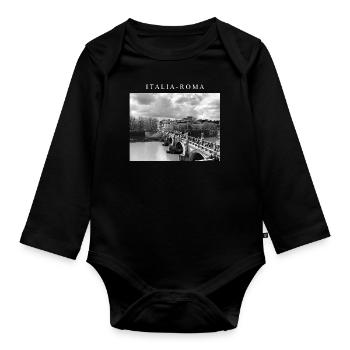 LUXURY - ITALIA - Baby Bio-Langarm-Body - Schwarz - Vorne