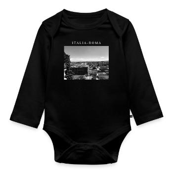 LUXURY - ITALIA - Organic Longsleeve Baby Bodysuit - black - Front