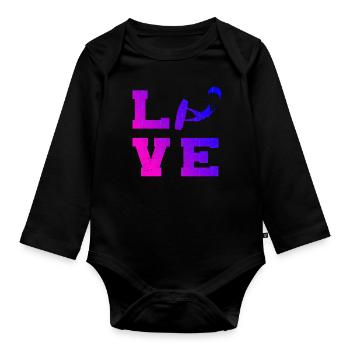 Kitesurf Femmes Kitesurf Hommes KitesurfEr Kitesurf - Body Bébé bio manches longues - noir - Devant