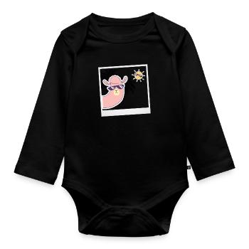 Selfie. - Body Bébé bio manches longues - noir - Devant