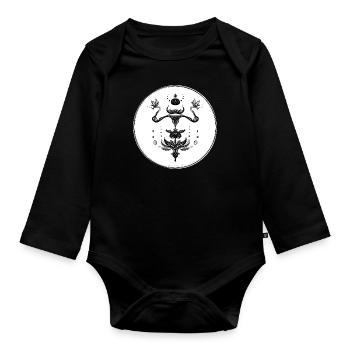Mystic Collection ~ black tatoo ~ n°5 - Organic Longsleeve Baby Bodysuit - black - Front