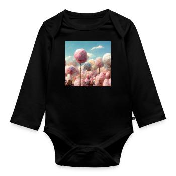 Cottoncandyville - Organic Longsleeve Baby Bodysuit - black - Front