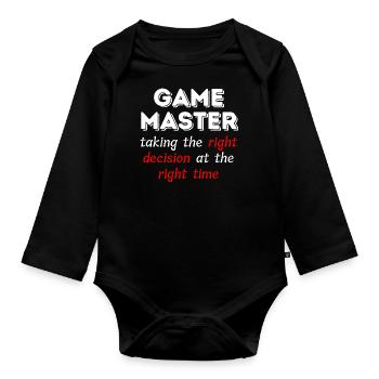 Game Master Taking the right decision .. - Body Bébé bio manches longues - noir - Devant