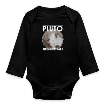 Pluton 1930 2006 Pluto Never Forget Science - Body Bébé bio manches longues - noir - Devant