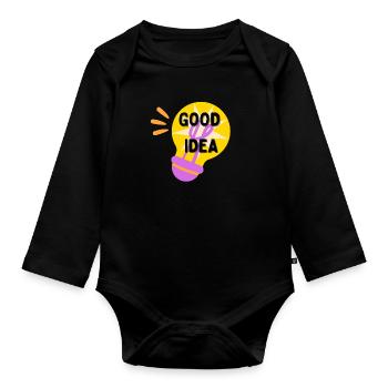 Good idea - Organic Longsleeve Baby Bodysuit - black - Front