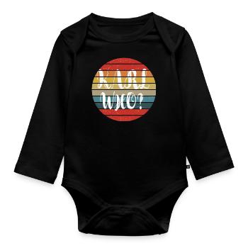 Karl Who? - Organic Longsleeve Baby Bodysuit - black - Front