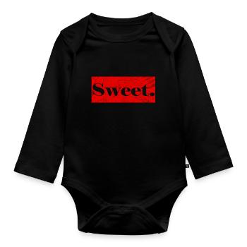 Sweet - Organic Longsleeve Baby Bodysuit - black - Front