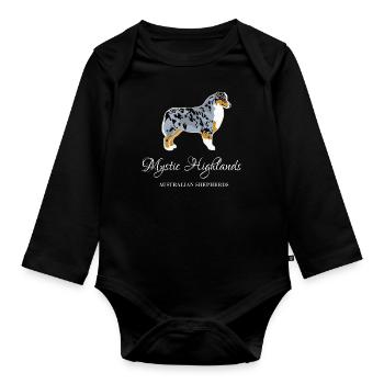 Mystic Highlands Berger australien police blanche - Body Bébé bio manches longues - noir - Devant